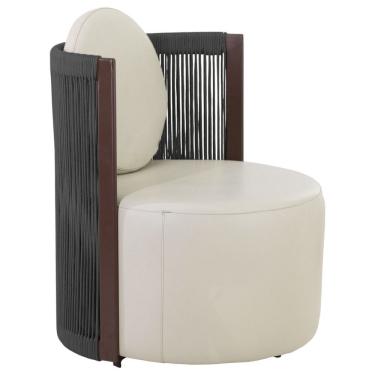 Imagem de Poltrona Confort Armchair Puff Redondo Trama Original Preto