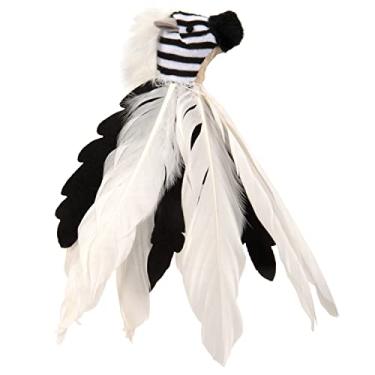 Imagem de SmartyKat Instincts HappyNip Zingy Zebra Penas Brinquedo Interativo para Gatos, Contém Erva e Silvervine - Branco/Preto, Tamanho Único