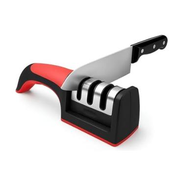 Imagem de Kit C/10 Afiador Amolador Profissional De Facas E Tesouras