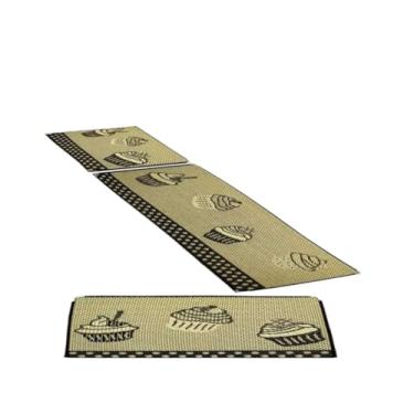 Imagem de Jogo Tapete Cozinha Peças Base Antiderrapante Sisal(KS-77)