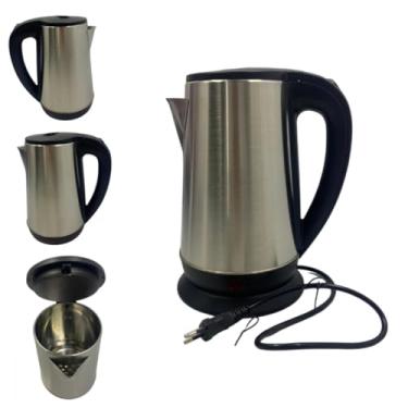 Imagem de Chaleira Elétrica 2,3 Litros em Aço Inoxidável 304, 110V, Desligamento Automático, Filtro Anticalcário, Base Giratória, Prata