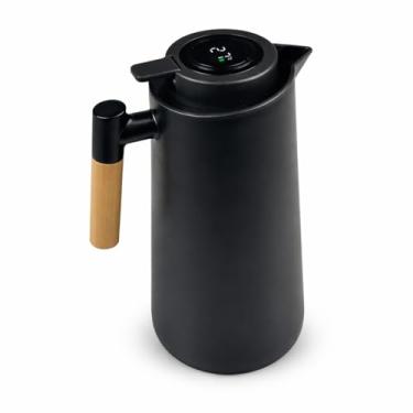 Imagem de Jarra Térmica Inteligente com Display Eletrônico, 1 Litro, Aço Inoxidável Escovado, Desligamento Automático, 25x13 cm, Elétrica