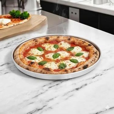 Imagem de Forma de Pizza em Alumínio Premium Ø30cm – Assadeira Profissional Reforçada com Borda Alta para Massas Crocantes e Assado Uniforme