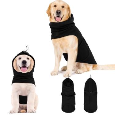 Imagem de MIGOHI Coletes de ansiedade para cães pequenos, moletom com capuz calmante para fogos de artifício, ruído, coletes confortáveis para ansiedade, orelhas envolventes para aliviar ansiedade, novos