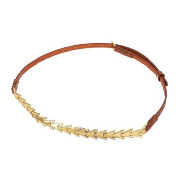 Imagem de EFDNK-HB Cinto feminino espaguete para jeans, calças, saias, cinto ajustável adequado para roupas casuais femininas, One Size, 125 cm_Laranja, Ágata