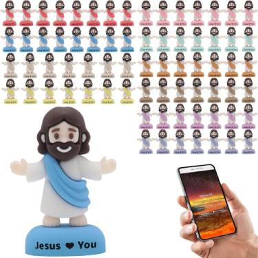 Imagem de Yelakey Little Mini Jesus Figures with Daily Scripture Access Pattern – 72 Pack “Jesus Loves You” Mini Figurines in Bulk, Tiny Religious Gifts for Christmas, Hide-and-Seek, Easter Egg Stuffers