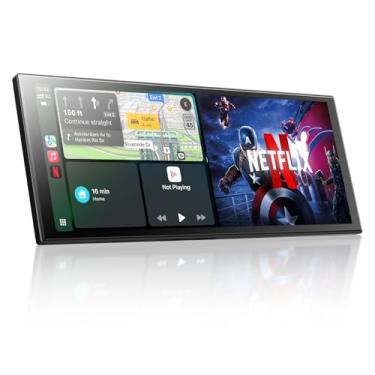 Imagem de OTTOCAST Tela CarPlay portátil sem fio de 11,4 polegadas para carro, tela sensível ao toque automática Android com câmera de backup 1080P, Bluetooth duplo, navegação, controle de voz, link espelhado