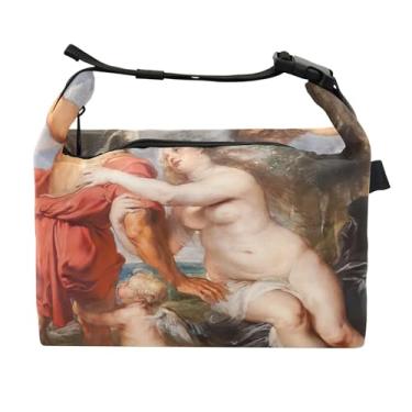 Imagem de TSENQUE Rubens Painting Venus Adonis Prints, Lancheira para mulheres, reutilizável, lancheira para trabalho, animal, floral, bolsa térmica para trabalho