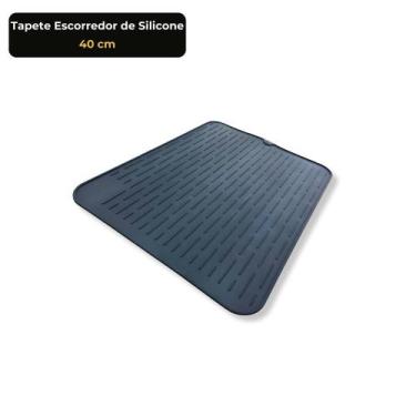 Imagem de Tapete Escorredor de Silicone 40cm Antiderrapante Secagem Rápida para 