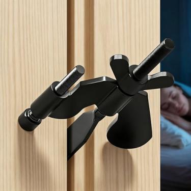 Imagem de Fechadura de porta portátil, fechadura de porta portátil ajustável, fechaduras de segurança para portas de viajantes de dentro do quarto, apartamento, segurança, presentes de viagem essenciais