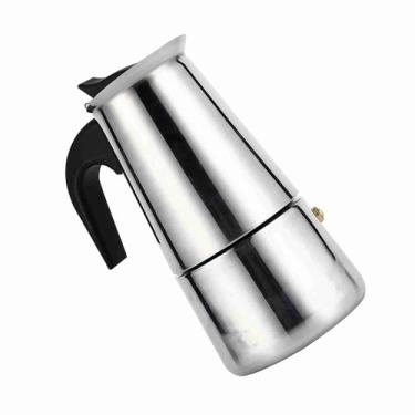 Imagem de GLOGLOW Cafeteira Moka de Aço Inoxidável, 450ml, Alça Ergonômica, Fabricação Rápida, Prata, para Casa e Escritório, Suprimentos de café e chá (200ml)
