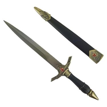 Imagem de Adaga Espada Punhal Cruzadas Cavaleiro Templário c/bainha