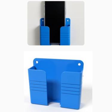 Imagem de Suporte de Parede para Celular, Organizador com Ganchos, para Quarto e Escritório (azulsg)