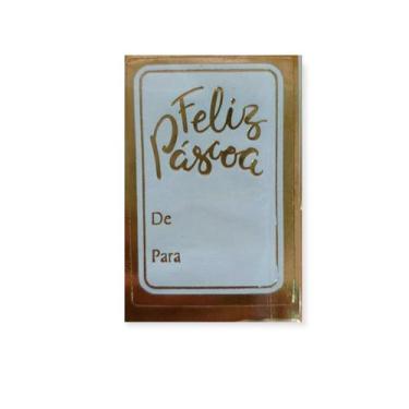 Imagem de Etiquetas Adesivas Feliz Páscoa Lettering Carber c/100 un 