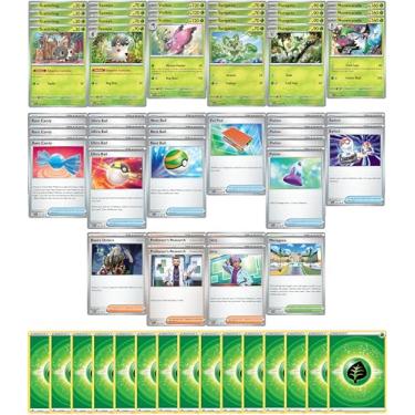 Imagem de Elite Grass Deck - Sprigatito Floragato Meowscarada - Custom Built - Starter Introductory Deck - 60 Card - MTG Decks & More Compatible with Pokemon TCG!