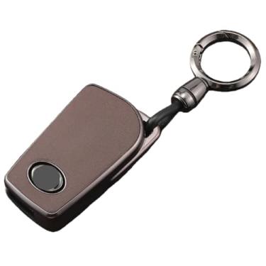 Imagem de Capa para chave flip de carro em TPU compatível com Toyota Auris/Corolla/Avensis/Verso/Yaris/Aygo/Scion TC/IM /Camry/RAV4/Forturner/Hilux Acessórios(D-brown chain)