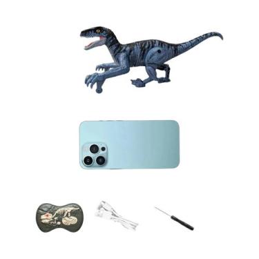 Imagem de Dinossauro RC 2.4GHz Com Som E Luzes, Velociraptor Andante, Brinquedo 