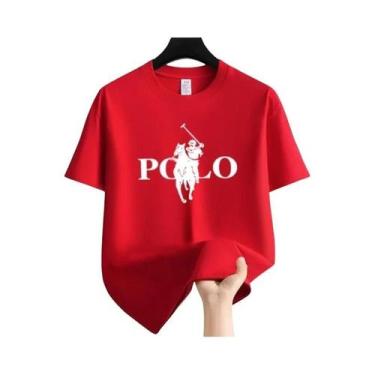 Imagem de Camiseta Casual Masculina De Gola Redonda Com Manga Curta Confortável 