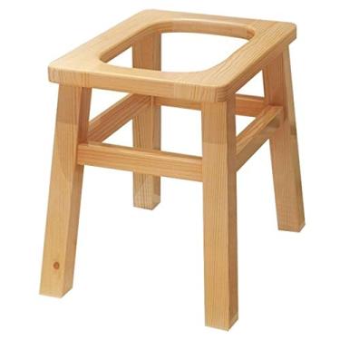Imagem de Assento sanitário adulto Assento sanitário de madeira maciça, vaso sanitário móvel, adulto, doméstico, banco sanitário portátil, cadeira, banco sanitário, deficientes, idosos, cadeira cômoda sanitario