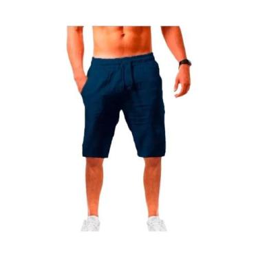 Imagem de Shorts De Verão Para Homens Leves E Respiráveis Com Cintura Elástica E