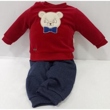 Imagem de Conjunto Bebê Luxo Inverno Zafielo Plush Pettenati Ref 3002, Vermelho,