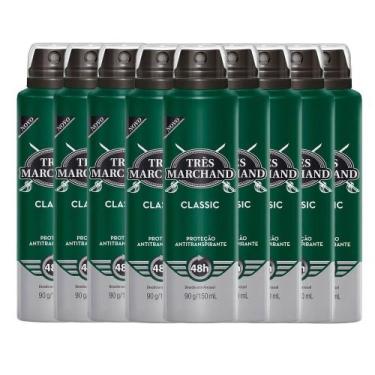 Imagem de Kit Desodorante Aerosol Très Marchand Classic 150ml - 9 Unidades