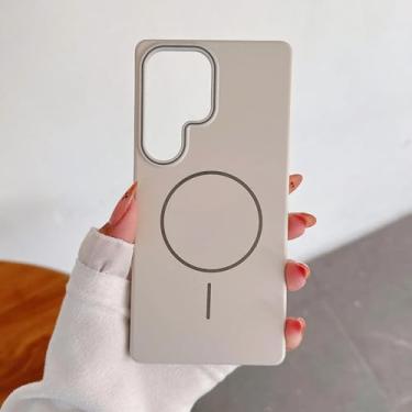 Imagem de Capa magnética fina e fosca de luxo para Samsung Galaxy S25 Plus S24 S23 S22 S21 Note 20 (Para S25 Plus/Cinza Titânio)