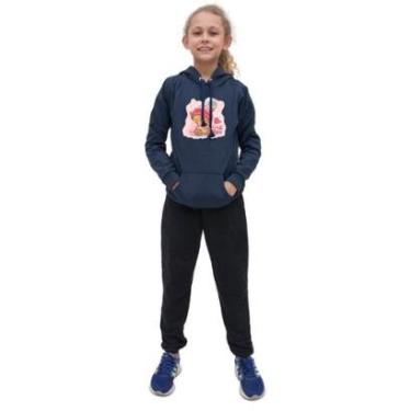 Imagem de Conjunto Infantil Moletom Flanelado Estampa Ursinho Menina-Feminino