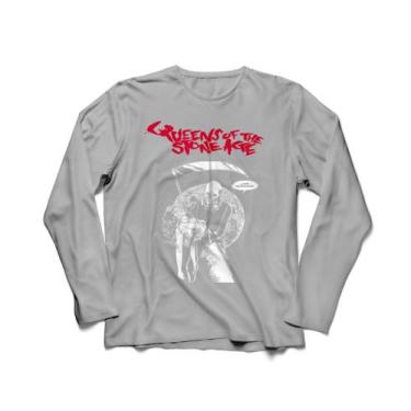 Imagem de Camiseta Manga Longa Feminina Queens Of The Stone Age, Cinza mescla cl