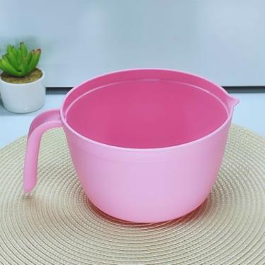 Imagem de Tigela de Preparo e Serviço 1,5L - Bico Dosador e Alça Curvada, Livre de BPA, Prática para Cozinha Doméstica, Ideal para Massas, Sopas e Molhos (Rosa)