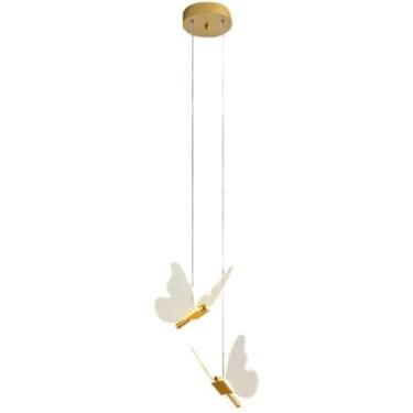 Imagem de LumináRia Pendente Golden Butterfly – Adequada Para Quartos, Salas De Estar Ou Varandas, Design Decorativo(Borboleta de cabeça única)