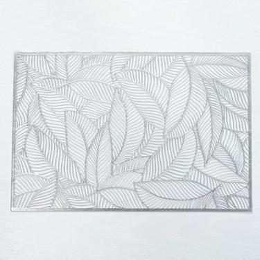 Imagem de Kit 4 ou 6 Jogos Americanos para Mesa Posta - Tapete de Mesa Elegante para Jantar e Celebrações(Quadrado Cinza,4 Peças)