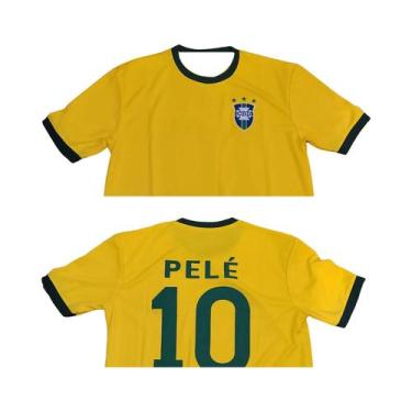 Imagem de Camiseta Extra Grande Da Seleção Nacional Do Brasil Pele No10, Rápido 