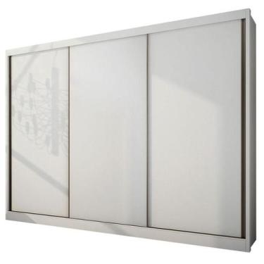 Imagem de Guarda Roupa Casal Londres 3 Portas 4 Gavetas Neve  Novo Horizonte