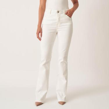 Imagem de Calça Jeans Confort Flare Cintura Alta Cós Revel Listras-Feminino