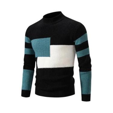 Imagem de Suéter Masculino De Tricô Quente Com Gola Redonda Casual Para Outono I