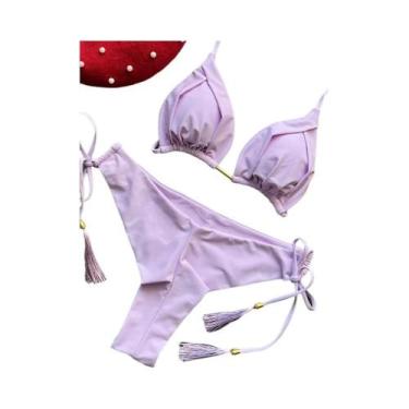 Imagem de Biquini Brasileiro Feminino Sexy com Halter Push Up e Corrente - Verão