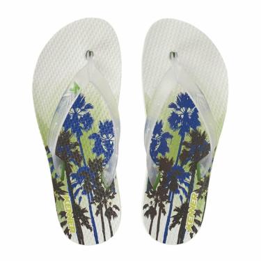 Imagem de Chinelo Kenner Summer Carnauba Masculino - Branco e Verde - 43-Masculino