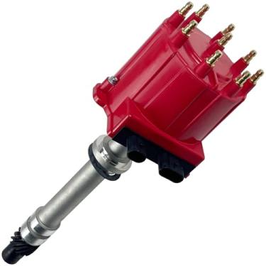 Imagem de LLANNDER Distribuidor de ignição HEI652R tampa vermelha compatível com Chevy GMC 5.0L 5.7L 7.4L pequeno bloco grande 305 350 454 C/K caminhonete Van Camaro Blazer Tahoe - substitui 110-3952