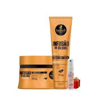 Imagem de Kit Infusão de Óleos 1 Leave In 150g 1 Máscara 300ml Haskell + Present
