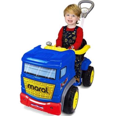 Imagem de Carrinho de Passeio e Pedal para Bebe Maral Truck Azul 12m