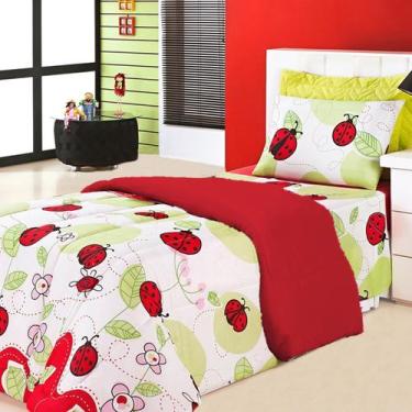Imagem de Edredom Solteiro Infantil Kids Estampado Joaninha - Enxovais Aquarela 
