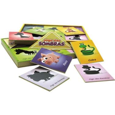 Imagem de Jogo das Sombras Animais Divertidos - Madeira - 62844 - Maninho Artesa
