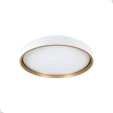 Imagem de Plafon Yael Redondo Sobrepor Led 3 Cores Moderno 25W Bivolt