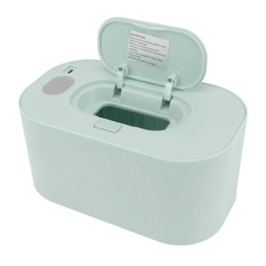Imagem de aqxreight Aquecedor de Lenços Umedecidos e Dispensador para Trocas de Fraldas Reconfortantes, Alimentado por USB, até Mesmo Retenção de Calor para Bebês, Fácil Acessibilidade e Cuidados (Verde)
