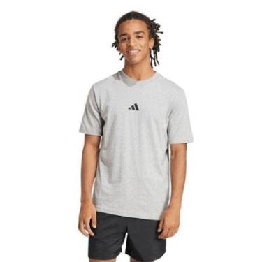 Imagem de Camiseta Adidas Small Logo Masculina - Cinza 2GG-Masculino