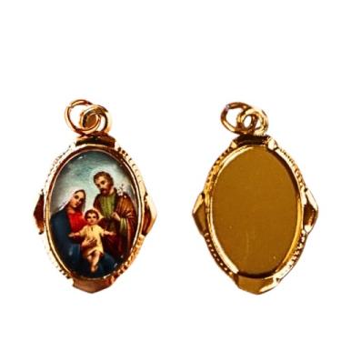 Imagem de Medalha Sagrada Família Chapa Resinada 12 unidades