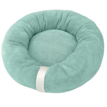 Imagem de Cama Gato e Cachorro Ninho Médio Nuvem Soft Macio Caminha Pet Lavável Donut Fundo Impermeável(Verde Menta)