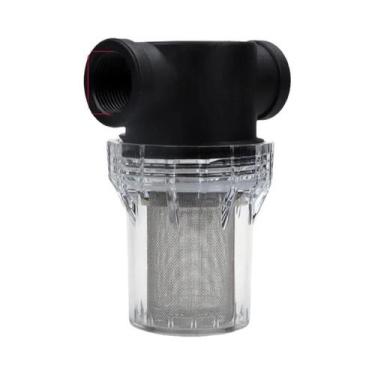 Imagem de Filtro De Tubo De Água De Plástico Transparente 40 Mesh Autoesvaziável