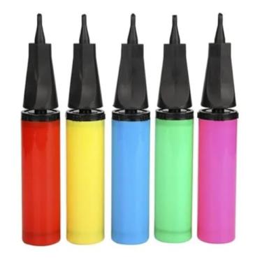 Imagem de Bomba Manual para Encher Balão Inflador Manual Portátil para Festas Decoração e Eventos Cores Sortidas 1 unidade